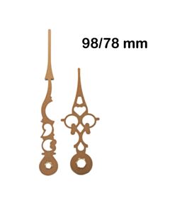 Kullanväriset anttiikiviisarit N9403K 98/78 mm