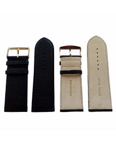 32 mm musta nahka kelloranneke 10814D2G