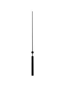 Musta sekuntiviisari 125 mm metallia